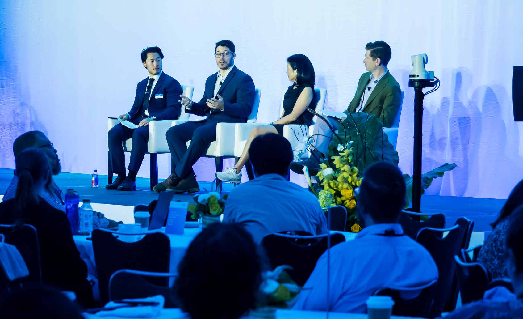 Brian Kim presenting at a conference workshop